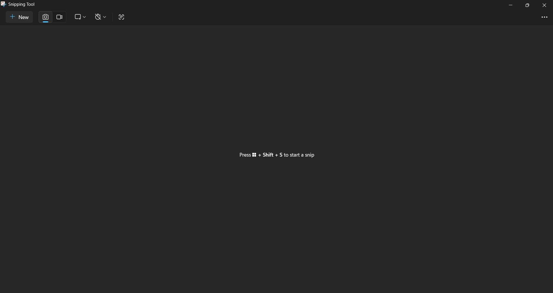 Windows Snipping Tool Menu